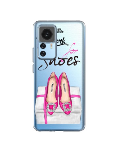 Cover Xiaomi 12T/12T Pro I Work For Shoes Scarpe Trasparente - kateillustrate