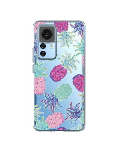 Cover Xiaomi 12T/12T Pro Ananas Frutta Estate Trasparente - Lisa Argyropoulos