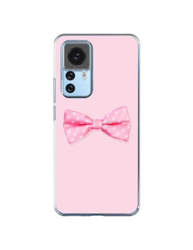 Cover Xiaomi 12T/12T Pro Papillon Rosa Femminile Bow Tie - Laetitia