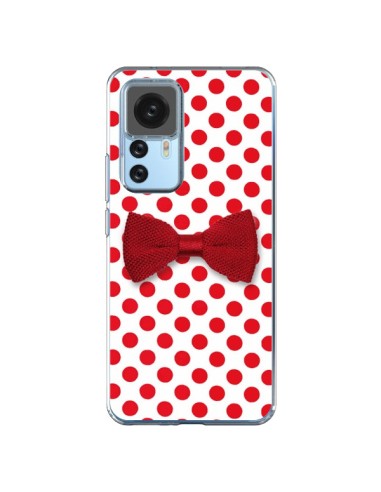 Cover Xiaomi 12T/12T Pro Papillon Rosso Femminile Bow Tie - Laetitia