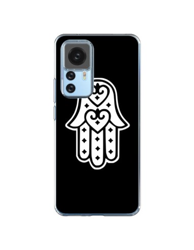 Coque Xiaomi 12T/12T Pro Main de Fatma Oeil Noir - Laetitia