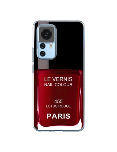 Xiaomi 12T/12T Pro Case Nail polish Paris Lotus Red - Laetitia