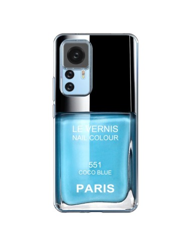 Xiaomi 12T/12T Pro Case Nail polish Paris Coco Blue - Laetitia