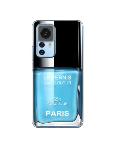 Cover Xiaomi 12T/12T Pro Smalto Paris Coco Blu - Laetitia