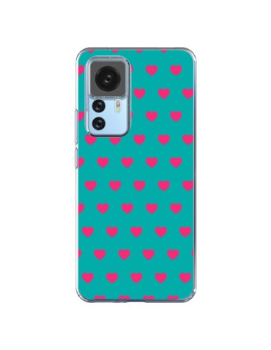 Xiaomi 12T/12T Pro Case Heart Pink Sfondo Blue - Laetitia