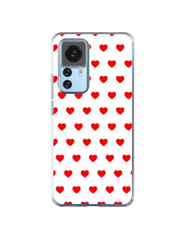 Cover Xiaomi 12T/12T Pro Cuore Rosso sfondo Bianco - Laetitia