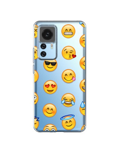 Coque Xiaomi 12T/12T Pro Smiley Emoticone Emoji Transparente - Laetitia
