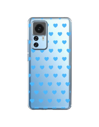 Cover Xiaomi 12T/12T Pro Cuore Amore Blu Trasparente - Laetitia