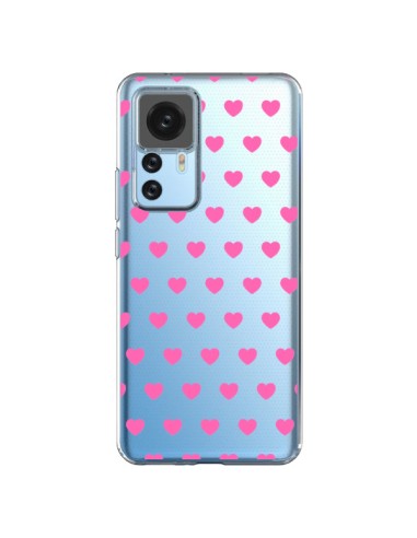 Xiaomi 12T/12T Pro Case Heart Love Pink Clear - Laetitia