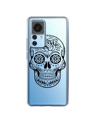 Xiaomi 12T/12T Pro Case Skull Messicano Black Clear - Laetitia