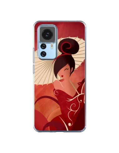 Cover Xiaomi 12T/12T Pro Sakura Asian Geisha - LouJah