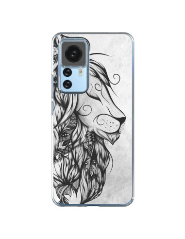 Coque Xiaomi 12T/12T Pro Poetic Lion Noir Blanc - LouJah