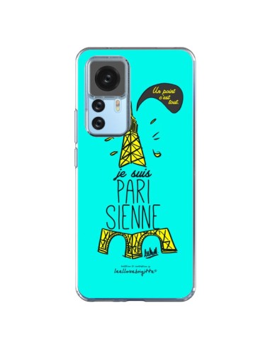 Cover Xiaomi 12T/12T Pro Je suis Parisienne La Tour Eiffel Blu - Leellouebrigitte