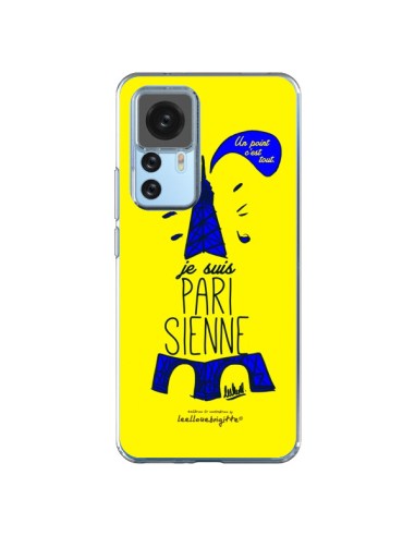 Coque Xiaomi 12T/12T Pro Je suis Parisienne La Tour Eiffel Jaune - Leellouebrigitte