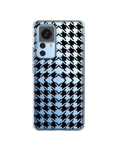 Coque Xiaomi 12T/12T Pro Vichy Carre Noir Transparente - Petit Griffin