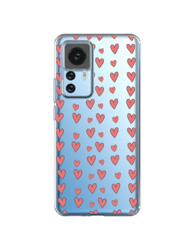 Cover Xiaomi 12T/12T Pro Cuore Amore Amour Rosso Trasparente - Petit Griffin