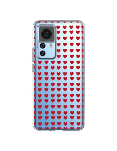 Coque Xiaomi 12T/12T Pro Coeurs Heart Love Amour Red Transparente - Petit Griffin