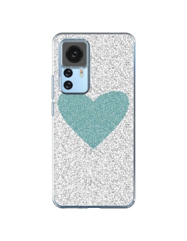 Cover Xiaomi 12T/12T Pro Cuore Blu Verde Argento Amore - Mary Nesrala