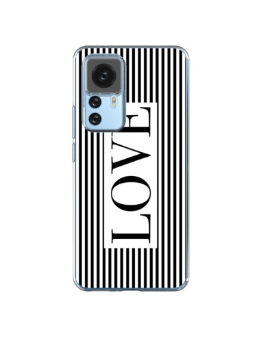 Coque Xiaomi 12T/12T Pro Love Noir et Blanc - Mary Nesrala