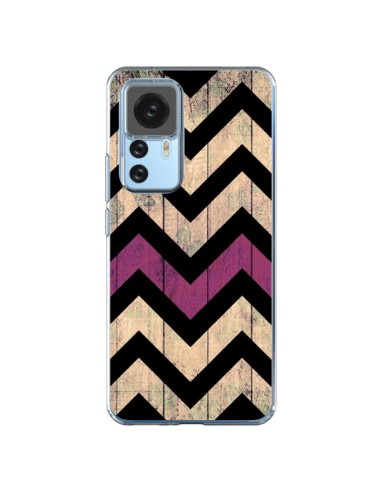 Xiaomi 12T/12T Pro Case Chevron Vintage Wood Wood - Mary Nesrala