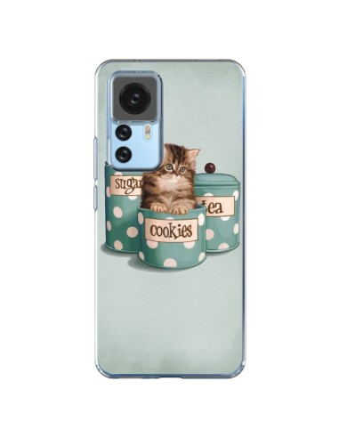 Cover Xiaomi 12T/12T Pro Gattoon Gatto Kitten Boite Biscotto Pois - Maryline Cazenave