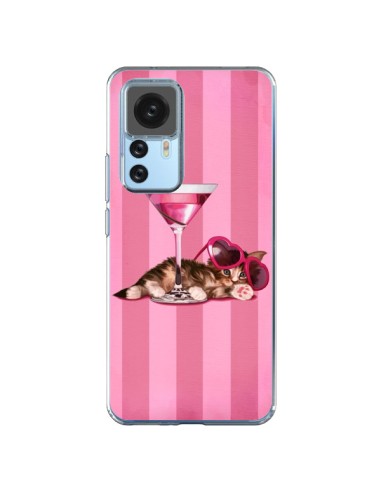 Cover Xiaomi 12T/12T Pro Gattoon Gatto Kitten Cocktail Occhiali Cuore- Maryline Cazenave