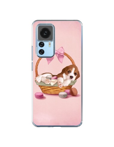 Xiaomi 12T/12T Pro Case Dog Panier Bow tie Macarons - Maryline Cazenave