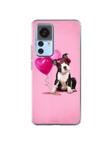 Coque Xiaomi 12T/12T Pro Chien Dog Ballon Lunettes Coeur Rose - Maryline Cazenave