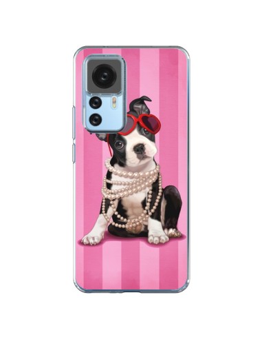 Xiaomi 12T/12T Pro Case Dog Fashion Collana di Perle Eyesali Heart  - Maryline Cazenave