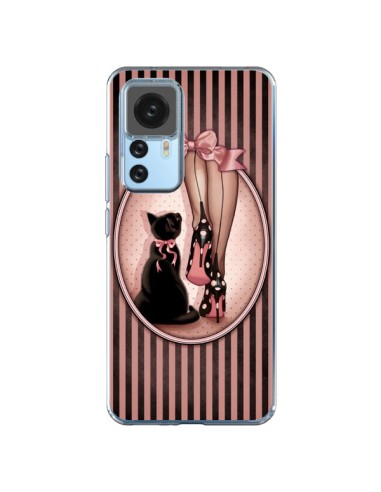 Xiaomi 12T/12T Pro Case Lady Cat Bow tie Polka Scarpe - Maryline Cazenave