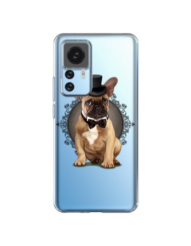 Xiaomi 12T/12T Pro Case Dog Bulldog Bow tie Cappello Clear - Maryline Cazenave