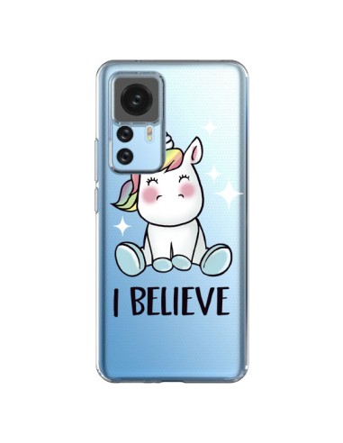 Cover Xiaomi 12T/12T Pro Unicorno I Believe Trasparente - Maryline Cazenave