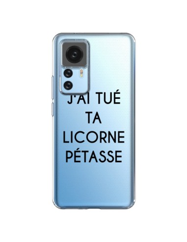 Cover Xiaomi 12T/12T Pro Tué Licorne Pétasse Trasparente Unicorno - Maryline Cazenave