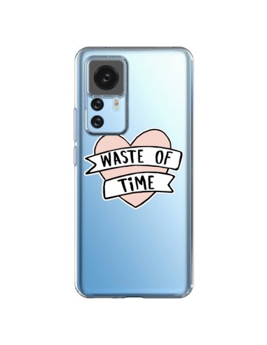 Cover Xiaomi 12T/12T Pro Waste Of Time Trasparente - Maryline Cazenave
