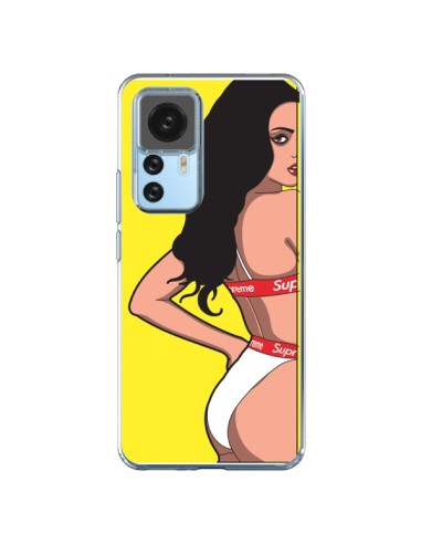 Coque Xiaomi 12T/12T Pro Pop Art Femme Jaune - Mikadololo