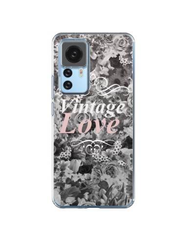 Xiaomi 12T/12T Pro Case Vintage Love Black Flowers - Monica Martinez