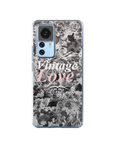 Cover Xiaomi 12T/12T Pro Vintage Amore Nero Fiori - Monica Martinez