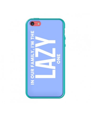 Coque In our family i'm the Lazy one pour iPhone 5C - Jonathan Perez