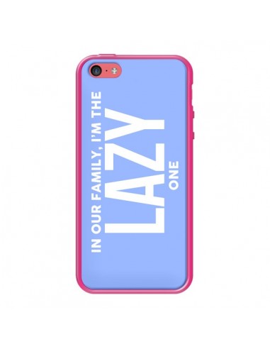 Coque In our family i'm the Lazy one pour iPhone 5C - Jonathan Perez