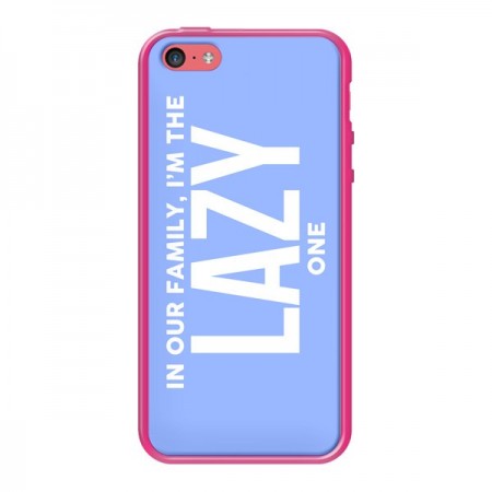 Coque In our family i'm the Lazy one pour iPhone 5C - Jonathan Perez