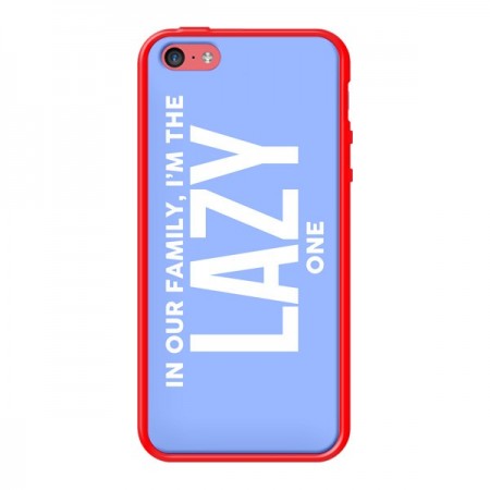 Coque In our family i'm the Lazy one pour iPhone 5C - Jonathan Perez