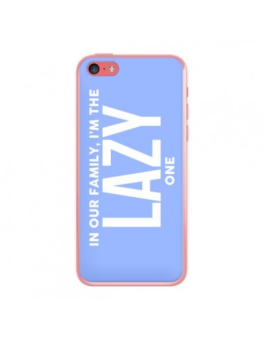 Coque In our family i'm the Lazy one pour iPhone 5C - Jonathan Perez