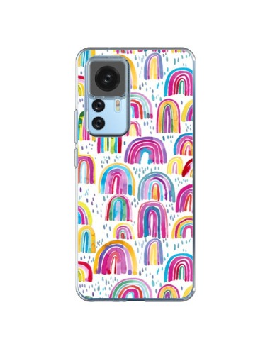 Cover Xiaomi 12T/12T Pro Cute Watercolor Rainbows Arcobaleno - Ninola Design