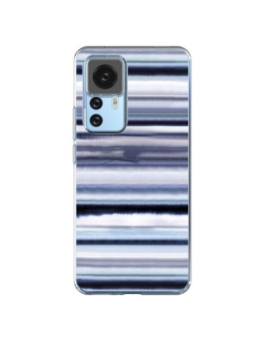 Cover Xiaomi 12T/12T Pro Degrade Stripes Watercolor Azzurro - Ninola Design