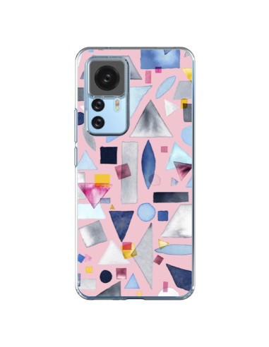 Xiaomi 12T/12T Pro Case Geometric Pieces Pink - Ninola Design
