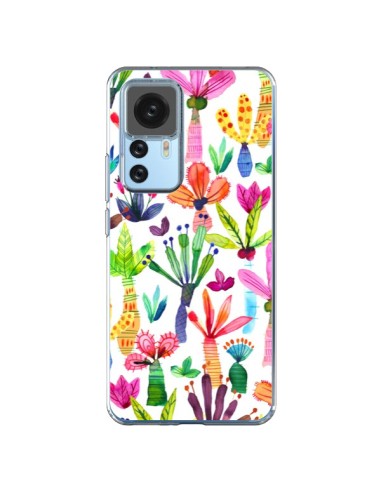 Xiaomi 12T/12T Pro Case Overlapped WaterColor Dots Flowers - Ninola Design