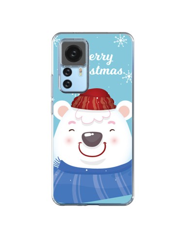 Cover Xiaomi 12T/12T Pro Orso Bianco di Natale Merry Christmas - Nico
