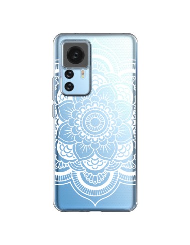 Cover Xiaomi 12T/12T Pro Mandala Bianco Azteco Trasparente - Nico