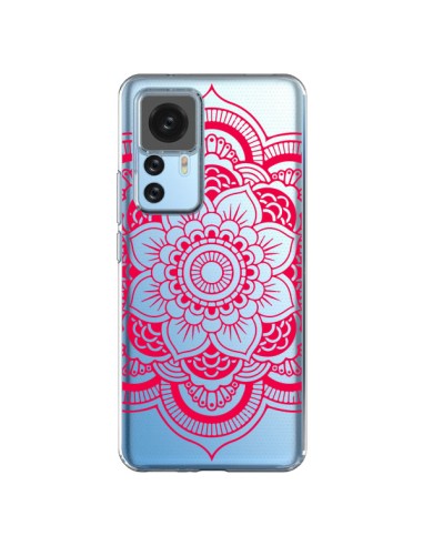 Cover Xiaomi 12T/12T Pro Mandala Rosa Fucsia Azteco Trasparente - Nico