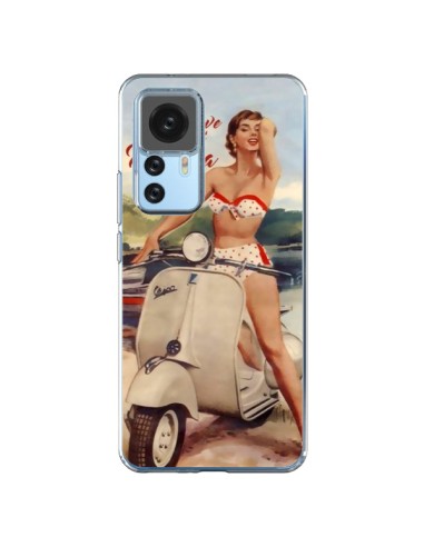 Xiaomi 12T/12T Pro Case Pin Up With Love From the Riviera Vespa Vintage - Nico